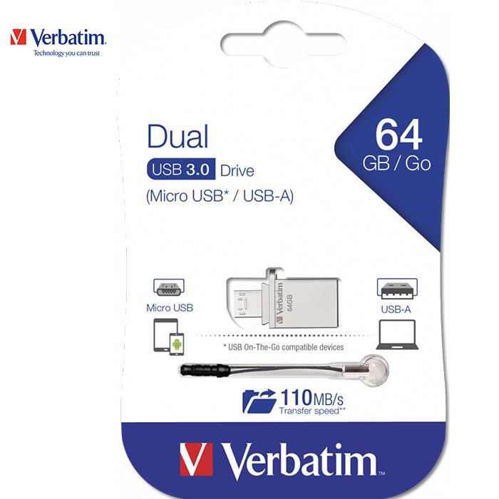 Usb verbatim store'ngo otg micro usb 3.0 64gb