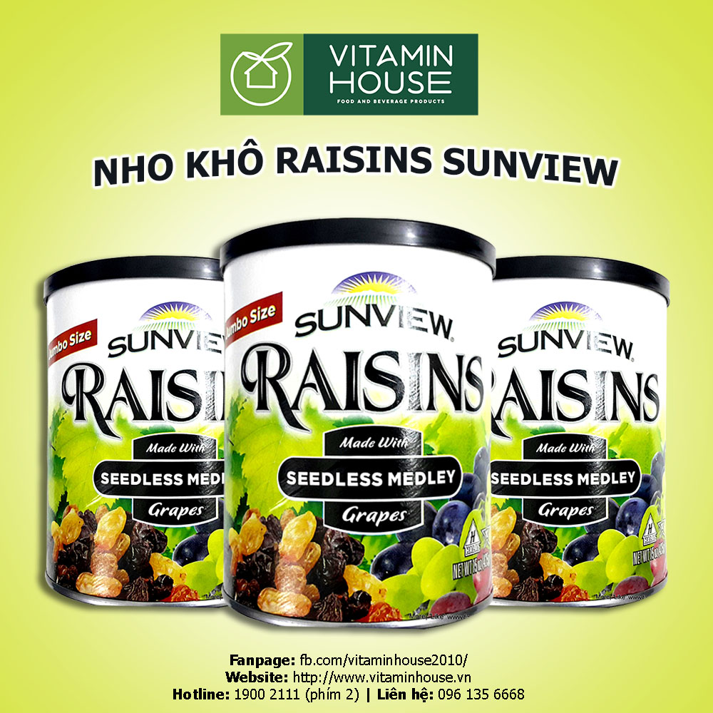 Nho Khô Hỗn Hợp Sunview Raisins 425g