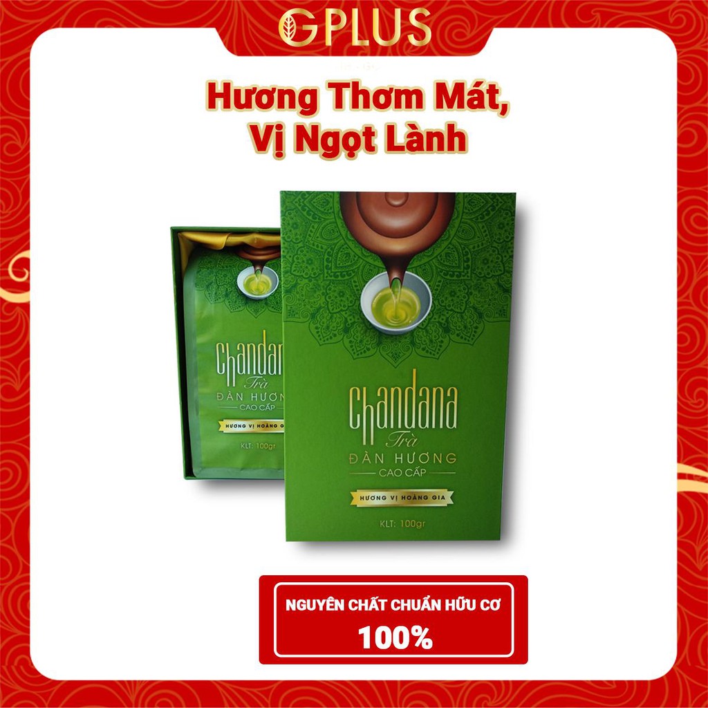 100gr Trà lá Đàn hương cao cấp Chandana từ lá cây Đàn hương trắng Ấn Độ giúp an thần, dễ ngủ, hạ huyết áp, tốt cho tim mạch