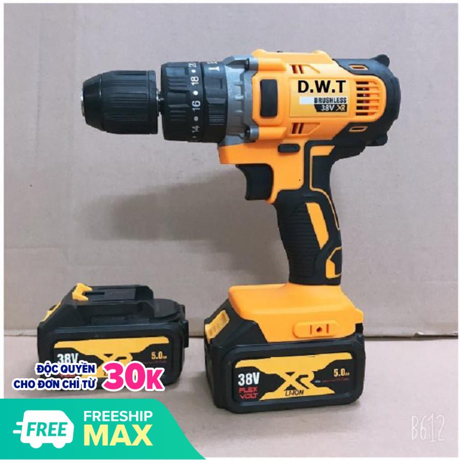 Máy khoan pin máy khoan bê tông Máy khoan pin bê tông Máy khoan bê tông búa D.W.T 38V - TẶNG 1 PIN máy khoan pin máy bắn vít máy khoan cầm tay