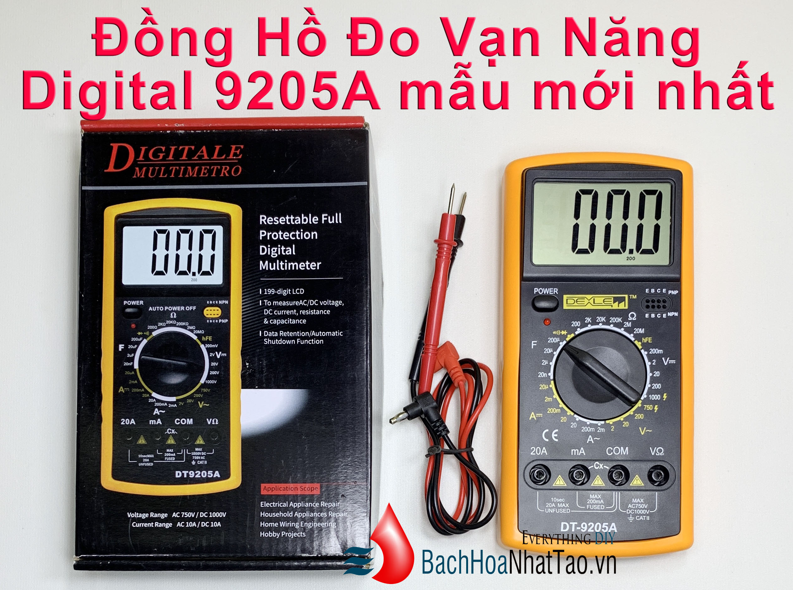 Đồng hồ đo vạn năng digital 9205a vom màn hình lớn