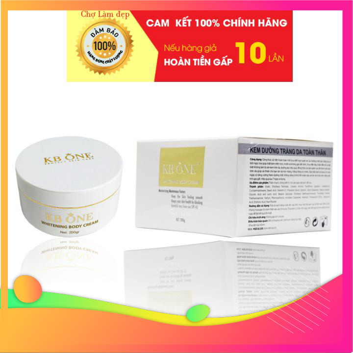 [HCM][ Chính hãng ] [9 hãng] Kem Dưỡng Trắng Da Toàn Thân KB One Body (Ban Ngày) 200g - Hàng mới