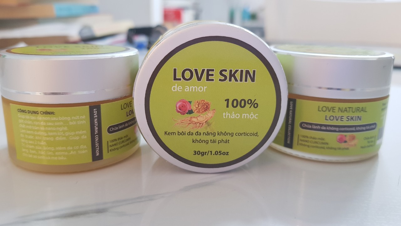 [HCM]Kem bôi da đa năng Love Skin - Amor hỗ trợ hắc lào rạn da chàm chàm sữa... tốt hơn kem bôi da thuần mộc Thanh Mộc hương