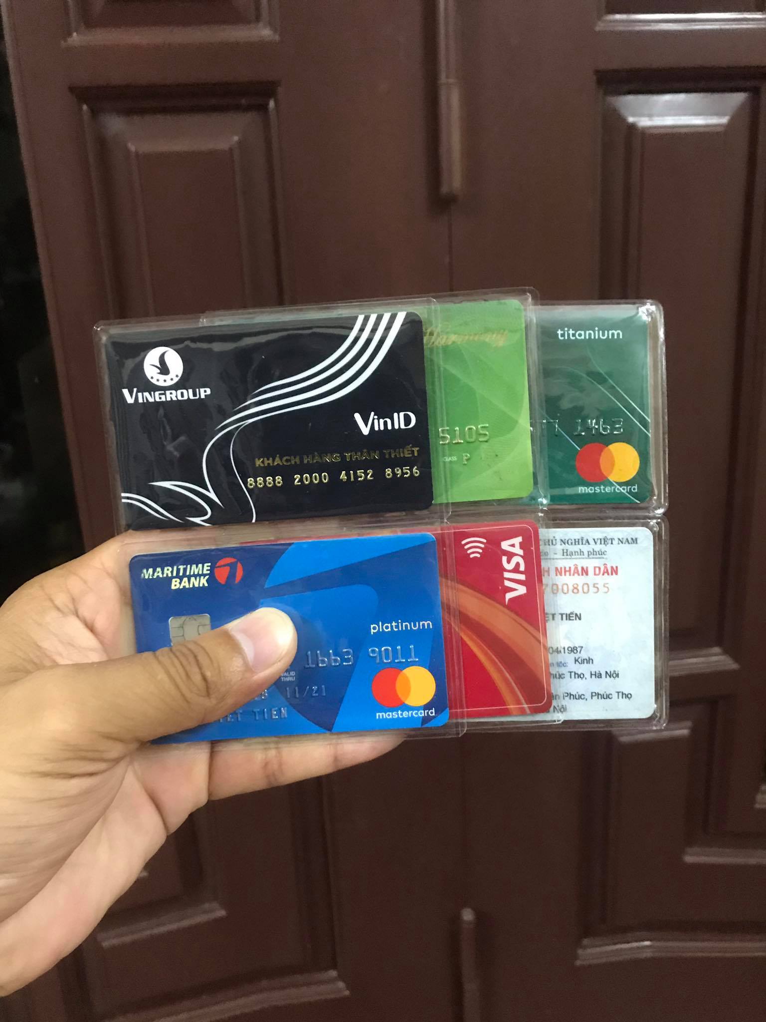 Bộ 4 chiếc túi đựng cccd , thẻ atm , bằng lái xe