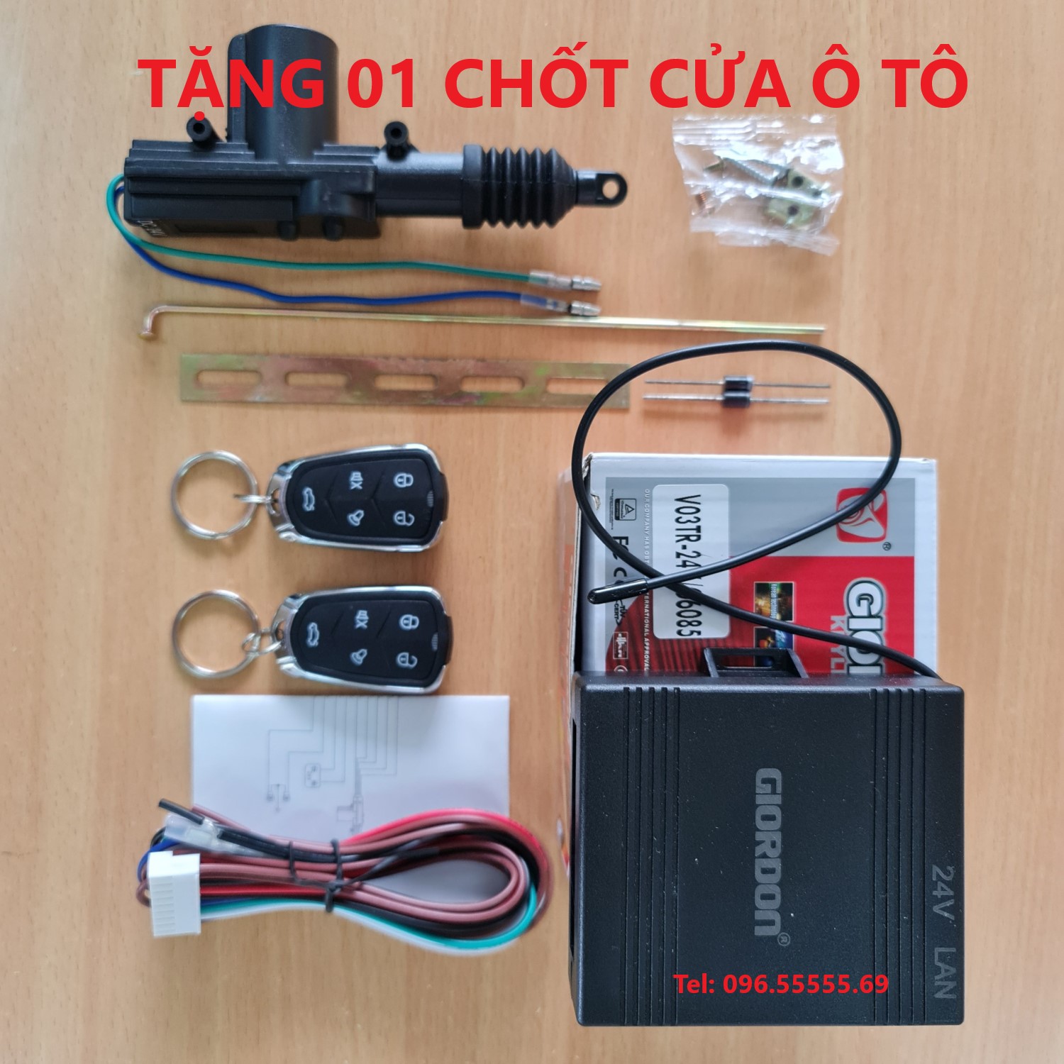 [TẶNG 01 CHỐT CỬA Ô TÔ] Bộ điều khiển mở khóa xe ô tô 24V - Khóa cửa ô tô 24V G6085 - STORE BÁCH KHOA