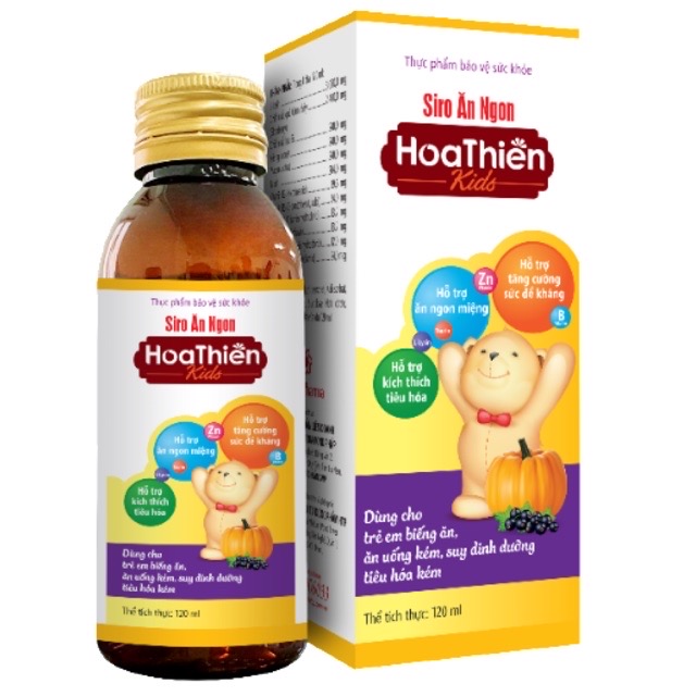 [HCM]Siro ăn ngon Hoa Thiên Kids - 120ml