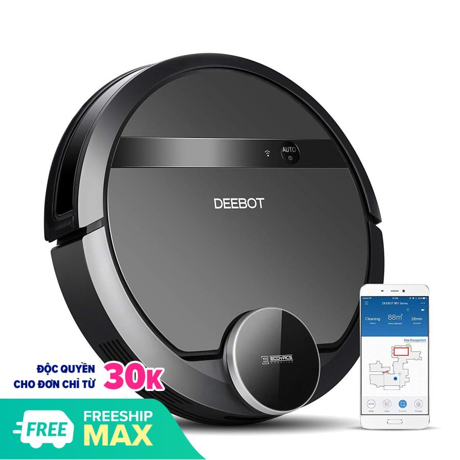 Robot hút bụi lau nhà ECOVACS DE53 Lực hút 1000PA, Độ ồn 50dB, Pin 3000mAh Hàng like new mới 90%