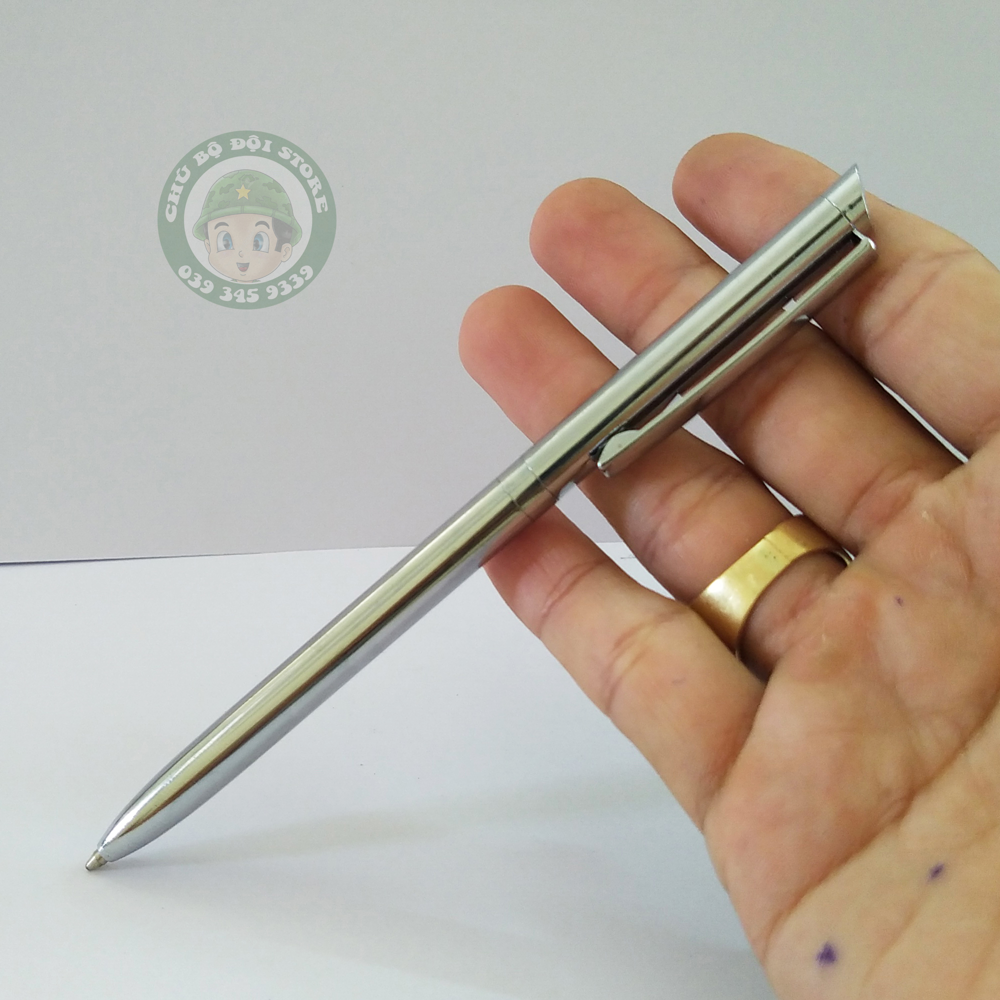 (bảo hành trọn đời vỏ bút) bút vỏ inox nồi đồng cối đá cực đẹp, quà kỉ niệm chất vạn người mê