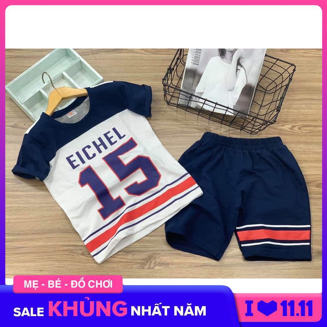 Bộ thun tay đùi bé trai size đại từ 22-40kg