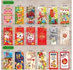 [HCM]Combo 10 bao lì xì Tết Tân Sửu 2021 loại lớn  phong bao lì xì cao cấp nhiều mẫu đẹp có túi kiếng