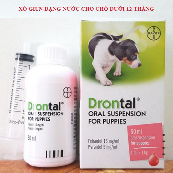 THUỐC TẨY GIUN DẠNG NƯỚC CHO CHÓ -  DRONTAL CỦA HÃNG BAYER ĐỨC