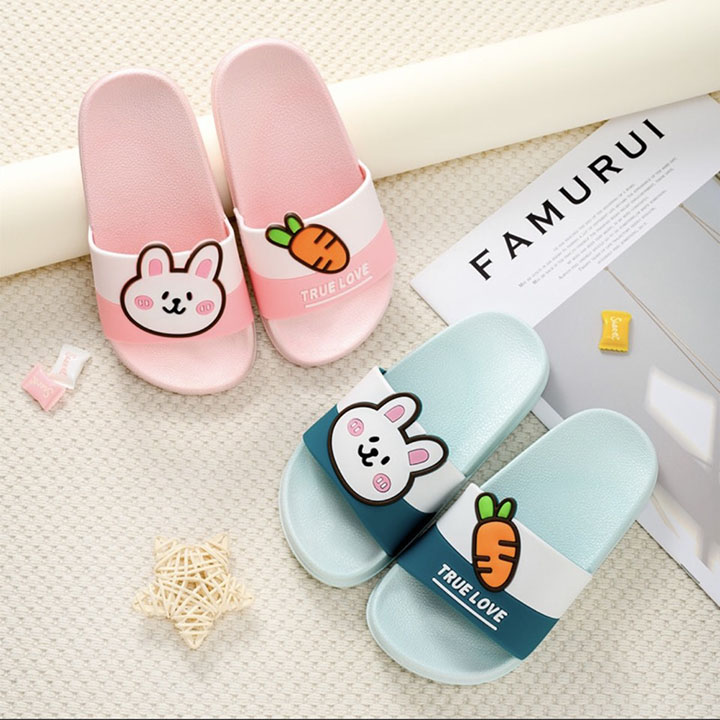 DÉP LÊ QUAI NGANG TRẺ EM THỎ CÀ RỐT UNISEX THỜI TRANG CHO BÉ TRAI BÉ GÁI