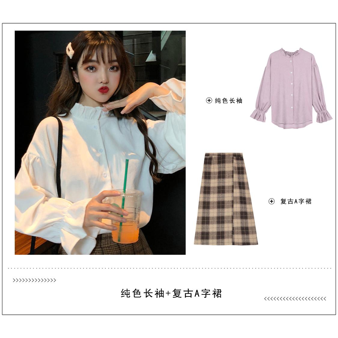 Áo sơ mi nữ tay phồng ulzzang kiểu dáng hàn quốc (hàng order có sẵn)