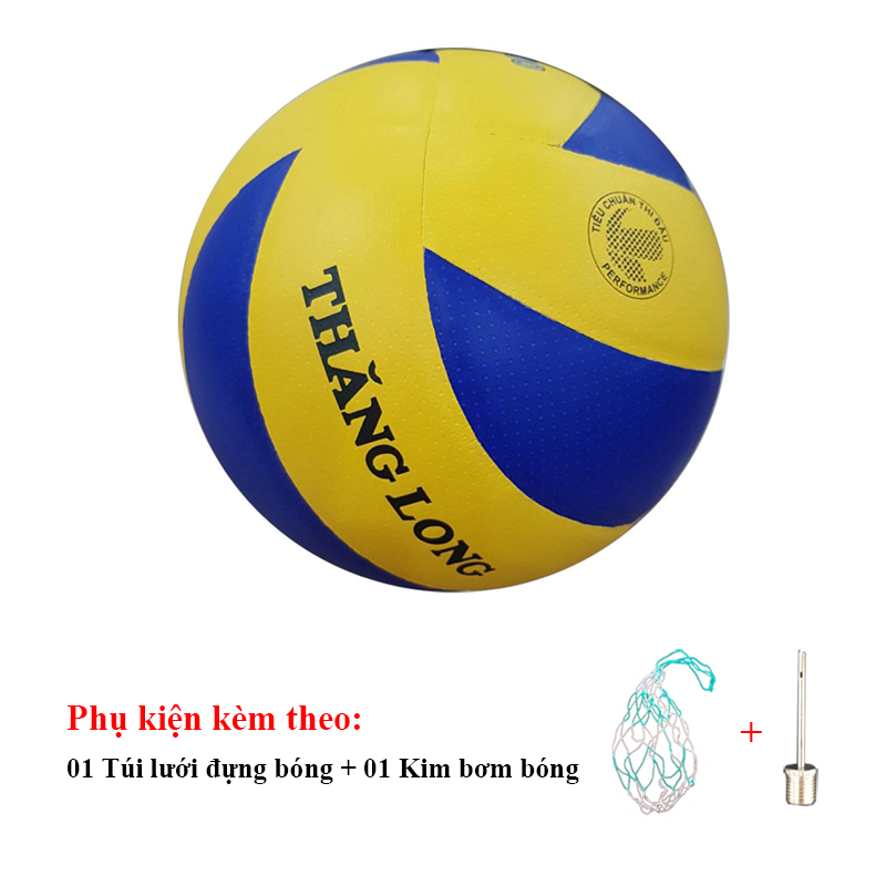 Bóng chuyền thăng long 6600 xoáy + túi lưới đựng bóng + kim bơm bóng