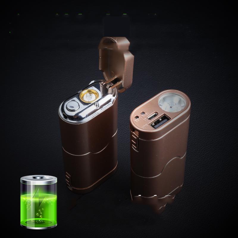 Bật lửa 4 trong 1, Bật lửa 4 trong 1, Hộp quẹt  thông minh - Bật Lửa Kiêm Sạc Dự Phòng Với Công Nghệ IPX3 Chống Thấm Nước - Mã BH 1