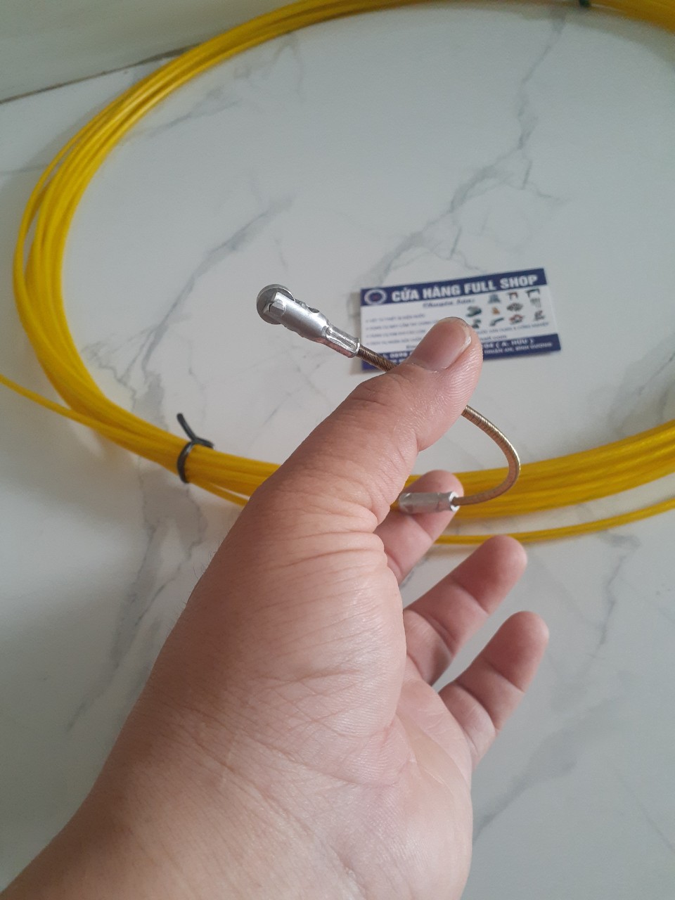 Dây mồi luồn ống bằng cáp phủ nhựa 4.0mm đầu bánh xe 10m