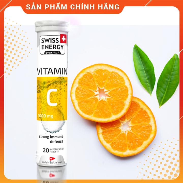Viên Sủi Swiss Energy Vitamin C 1000mg - Tăng Sức Đề Kháng và Làm Đẹp Da (20 Viên/ Tuýp)
