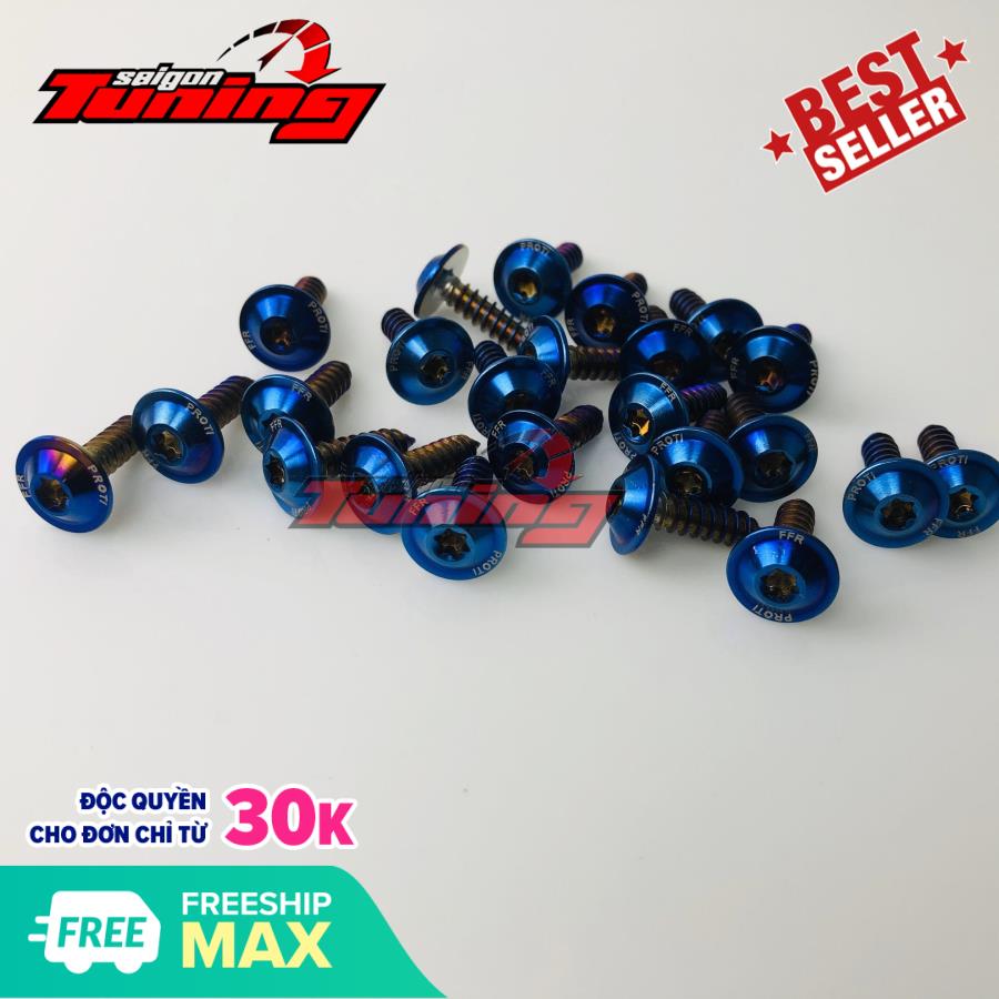 [HCM]Ốc dàn áo proti gr5 ( giá 1 con ) hàng nhập Thái Lan màu xanh và màu vàng 5MX2 dành cho các dòng xe hiện tại ốc titan dàn áo sirius