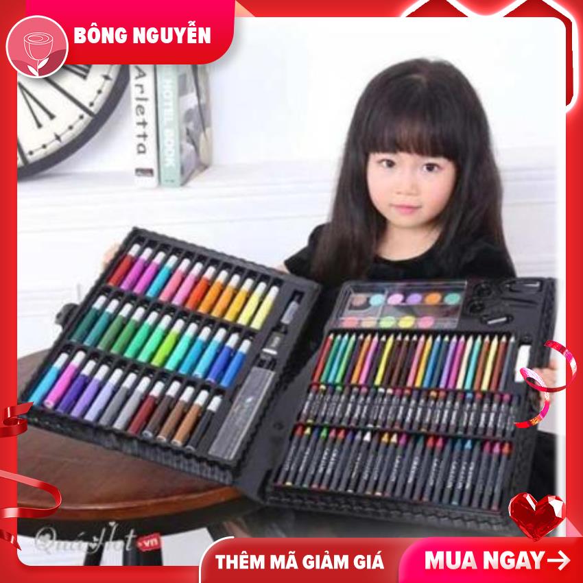 (RẺ VÔ ĐỊCH) Hộp Màu Vẽ Đa năng 150 Chi Tiết Cho Bé Yêu - Hàng Đẹp (Bông nguyễn)
