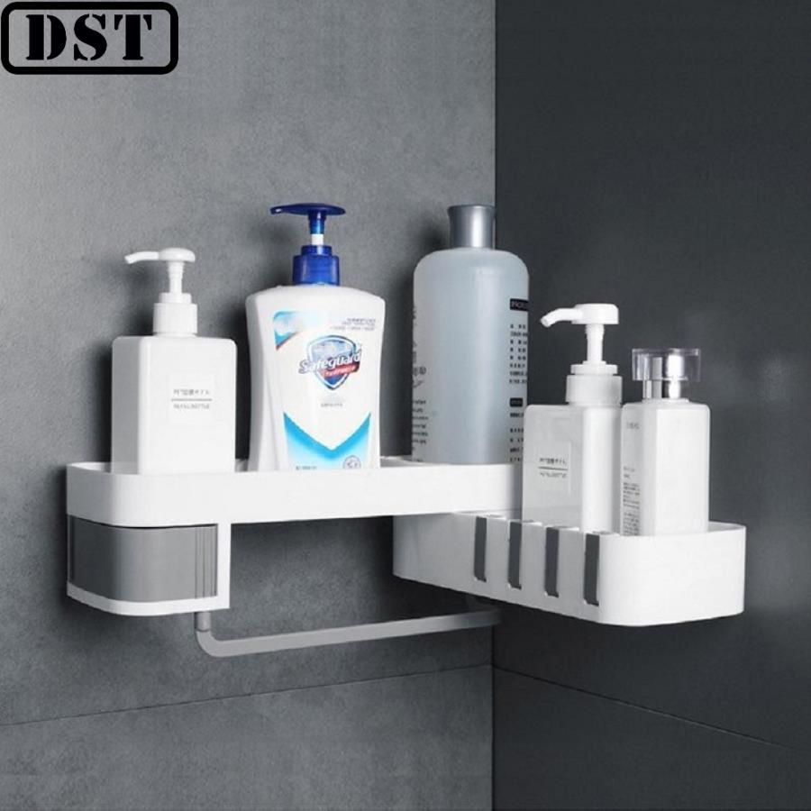Kệ để đồ phòng tắm trục quay, kệ không cần đục lỗ, thích hợp cho các góc tường khác nhau, lưu trữ đồ tắm hoặc đồ dùng nhà bếp, sử dụng trong nhà bếp, phòng tắm và nhà vệ sinh