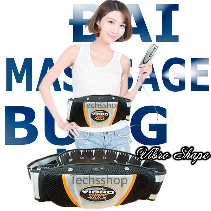 Đai massage  giảm mỡ bụng nóng và rung Vibro shape - Máy mát xa giảm cân - Đai matxa chăm sóc sức khỏe