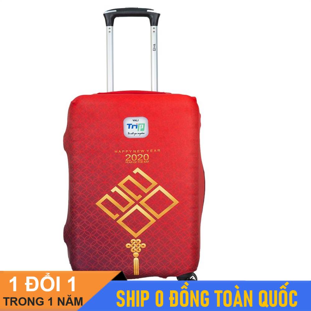 [MIỄN PHÍ SHIP] Áo trùm vali TRIP Size M dùng cho vali size 22inch- 24inch / Áo trùm bảo vệ vali vải thun co dãn 4 chiều ôm sát vali