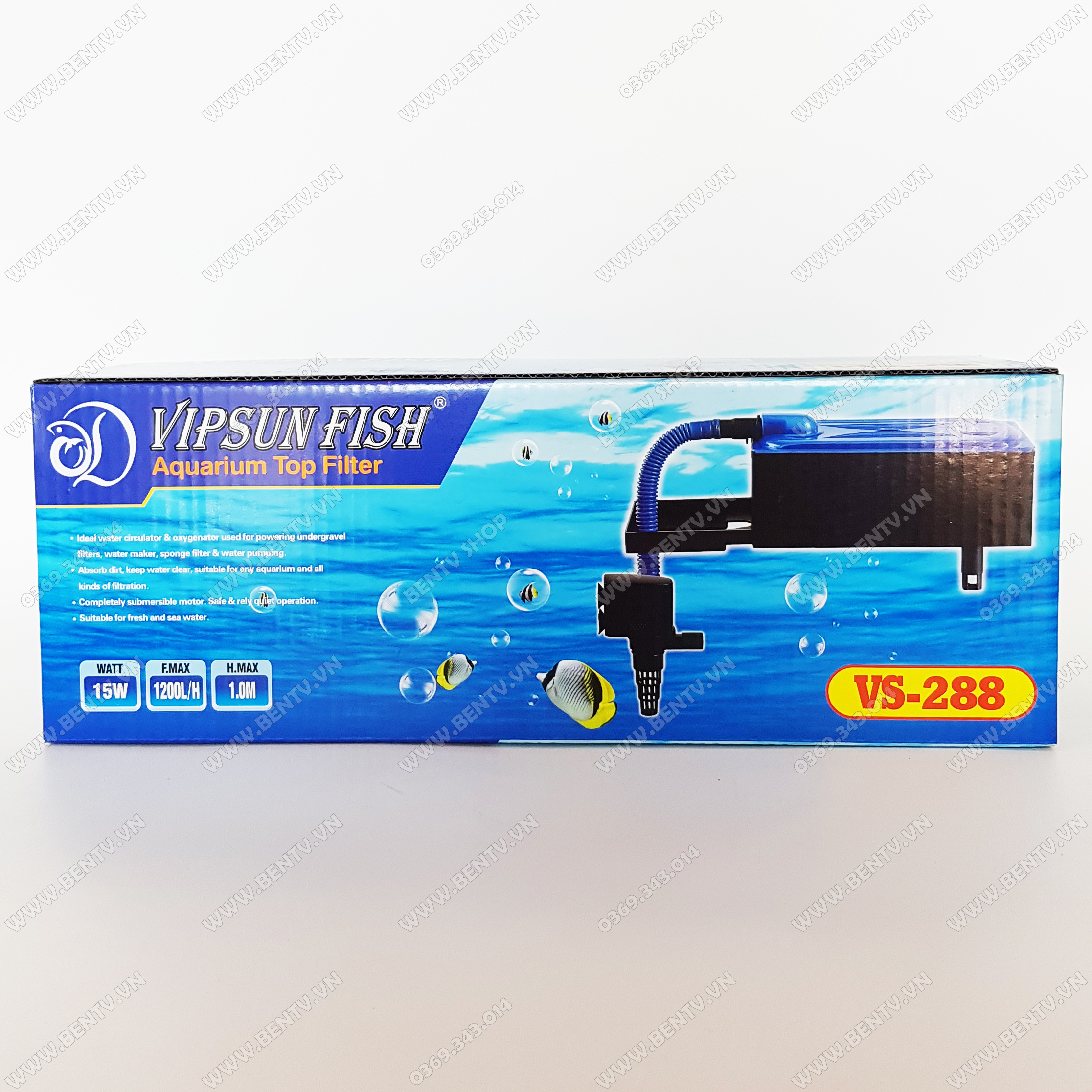 Bộ Máng Và Máy Bơm Lọc Nước Hồ Cá Vipsun Fish VS-288