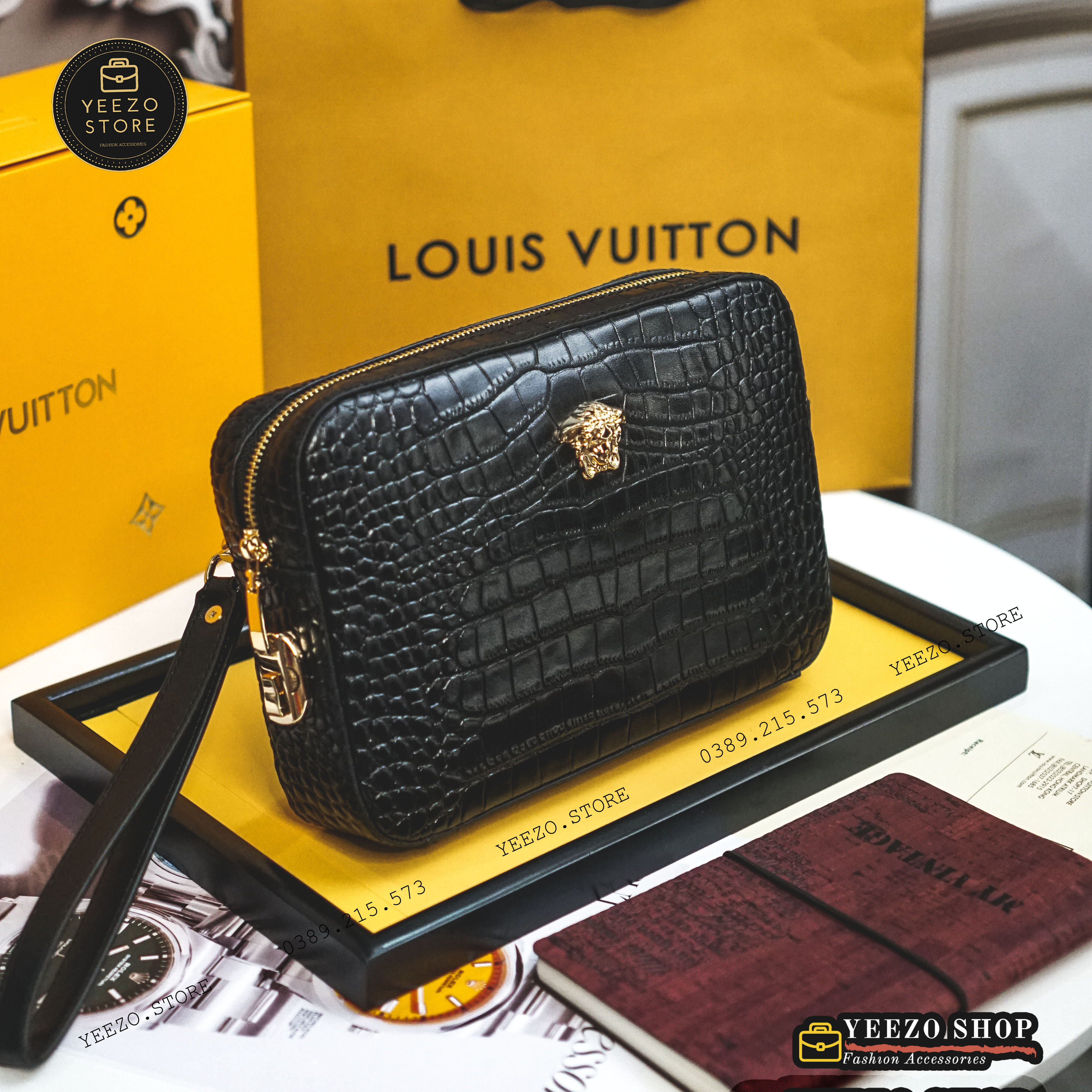 Ví cầm tay cao cấp yeezo store - clutch cầm tay sang trọng v459