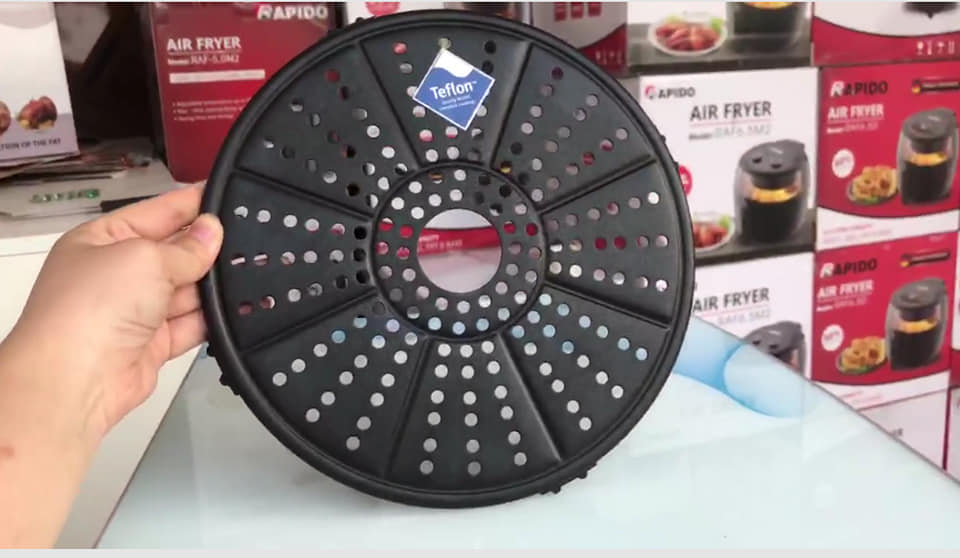 Vỉ Nướng Chống Dính Thay Thế Cho Nồi Chiên Không Dầu Rapido 6.5L