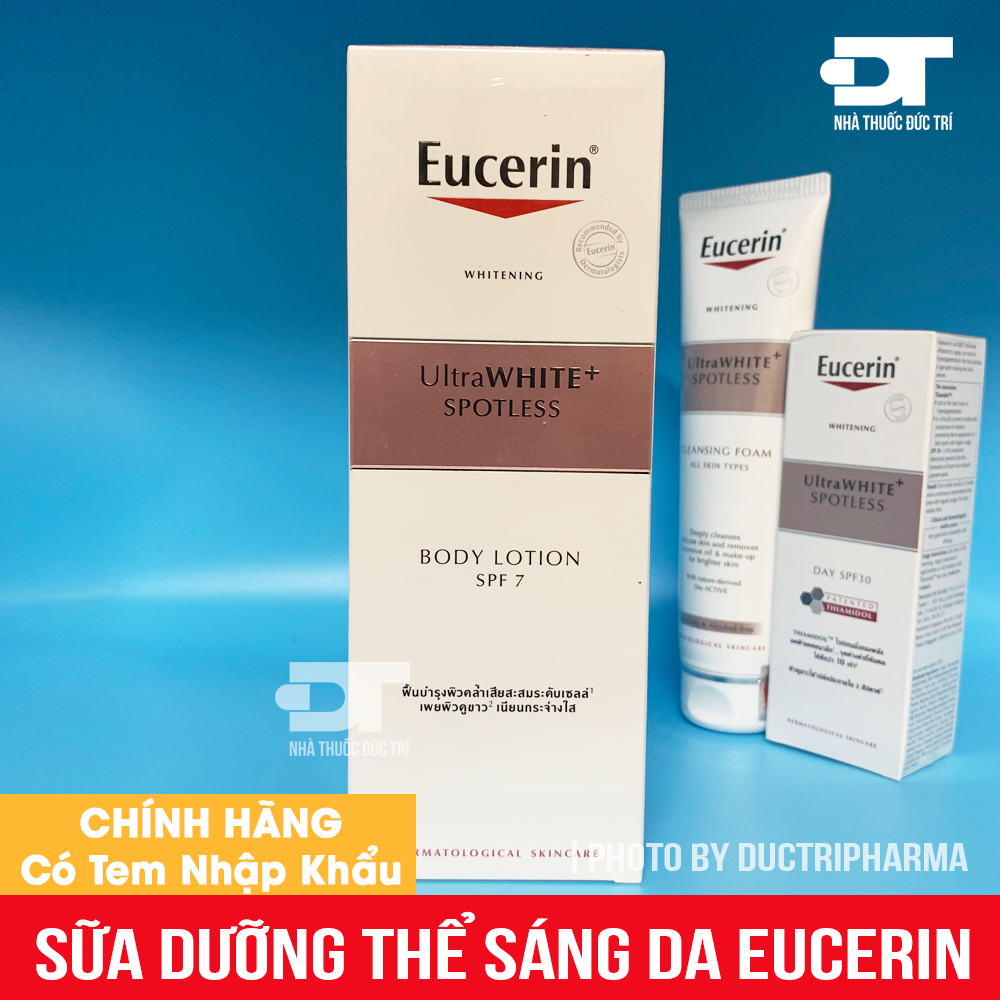 Sữa dưỡng thể trắng da eucerin ultra white + spotless body lotion spf7 250ml