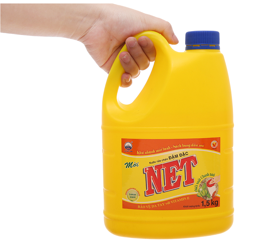 Nước rửa chén đậm đặc net hương chanh 1,5kg