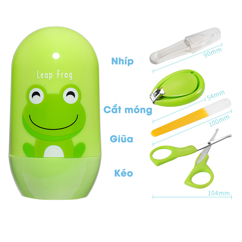 Bộ dụng cụ bấm móng tay chân cho bé 4 chi tiết, vỏ hình thú cực đáng yêu