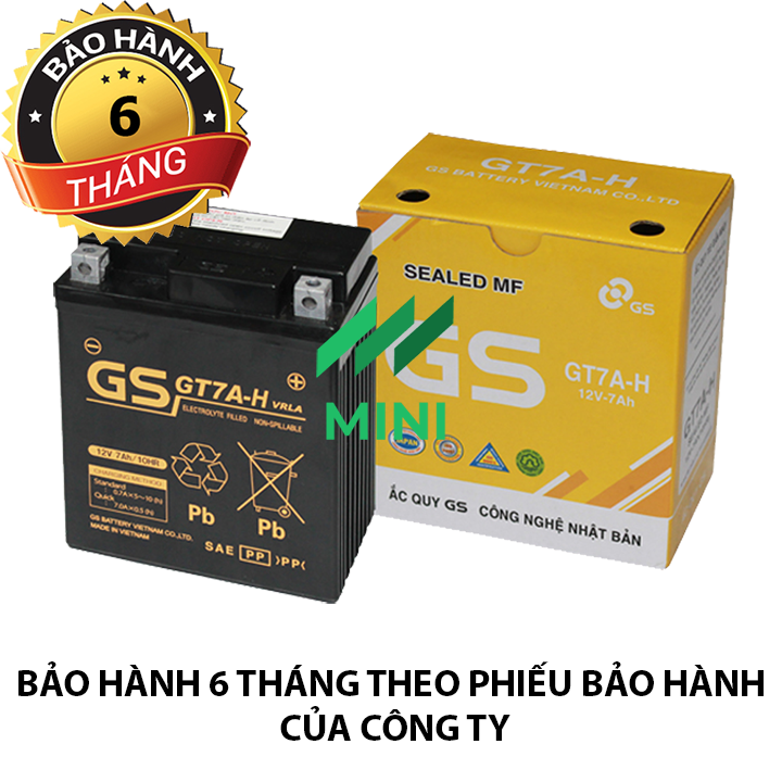 Bình ắc quy khô GS GT7A-H (12V-7Ah)