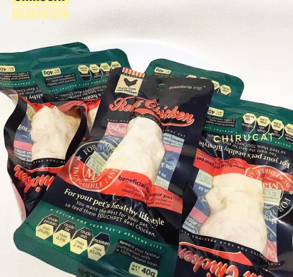 Ức gà hấp ăn liền cho mèo 40gr