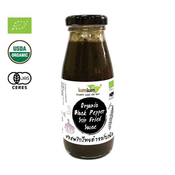 Sốt tiêu đen hữu cơ 200g Organic Black Pepper Stir Fried Sauce