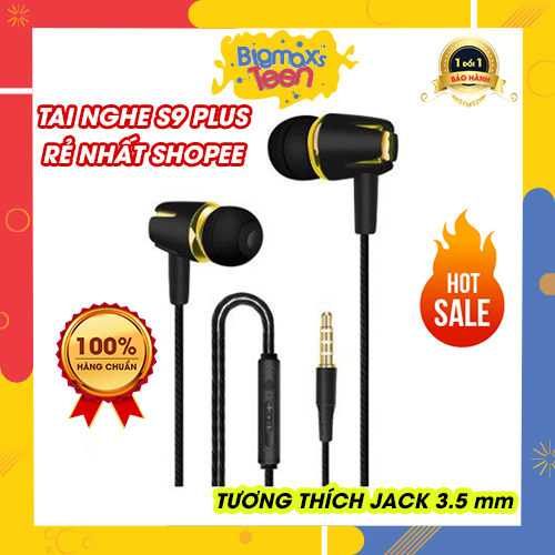 Tai nghe nhét tai s9 plus âm thanh chất lượng cao, giá siêu rẻ - tai nghe nhet tai