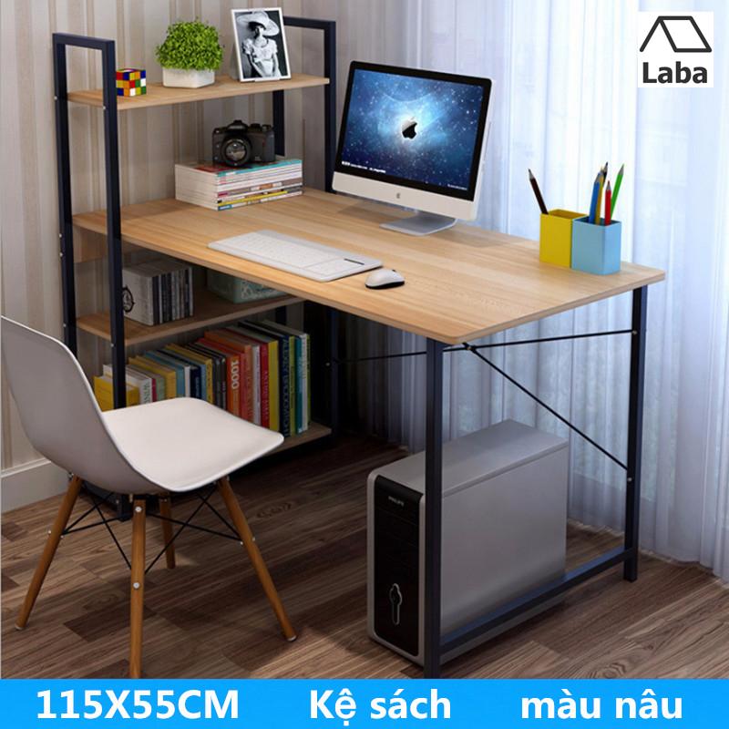 (MIỄN SHIP TOÀN QUỐC) Sản phẩm mới bàn làm việc hiện đại dụng cụ làm việc kệ sách bàn máy tính bàn phòng ngủ đọc sách phun sơn chân thép bàn viết 115x55x72cm Mẫu:BGZ004