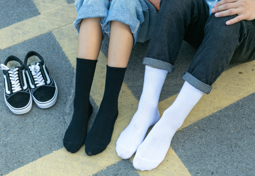 SET 2 Đôi Tất, Vớ Cao Cổ 1 màu Cho Nam,Nữ