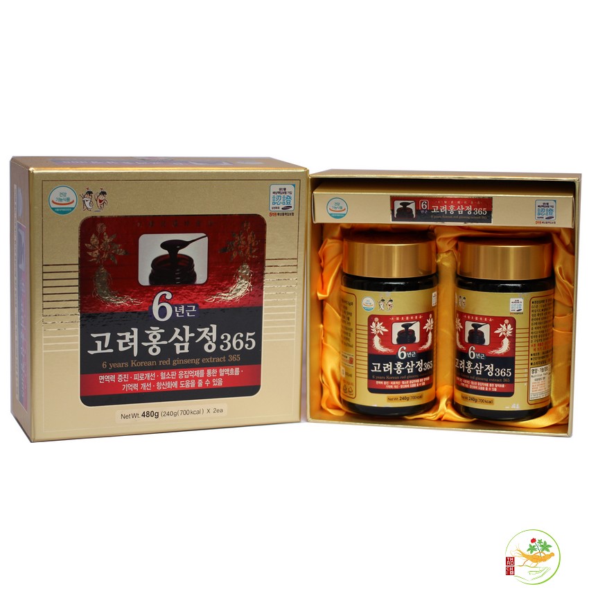 Cao Hồng Sâm 6 Năm Tuổi 365 Chính Hãng Hàn Quốc hộp 2 Lọ x 240g (480g)