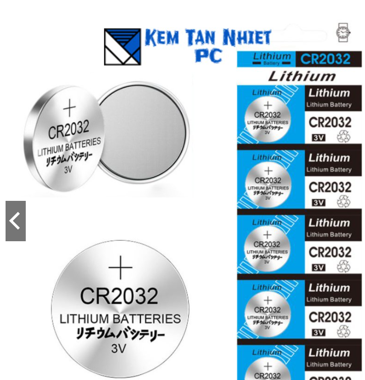 Pin cmos 3v lithinum cr2032