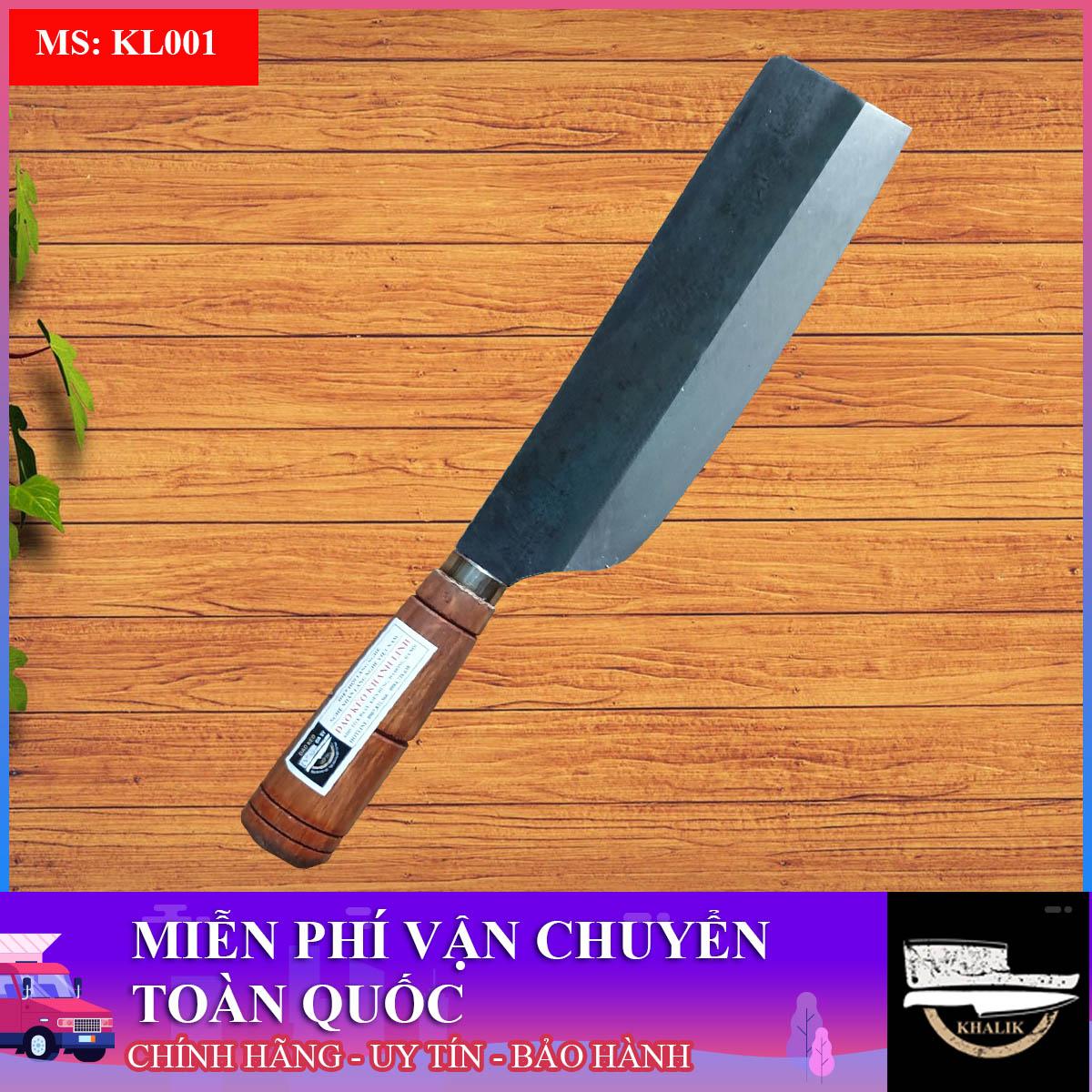 Dao bài thái cán gỗ lim, dao thái nhà bếp Đa Sỹ, dao nhíp xe - dao Khánh Linh - KLL001