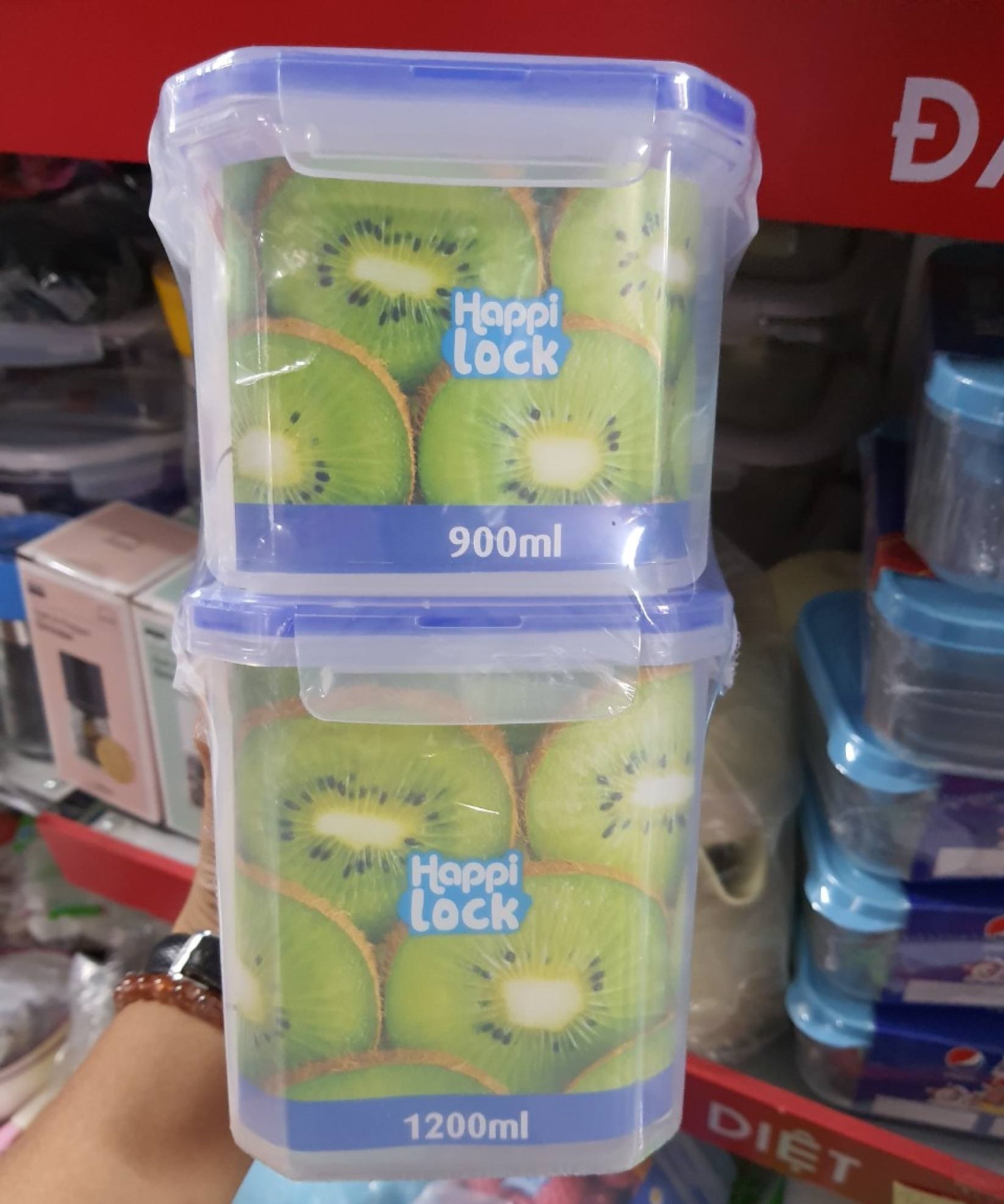 [HCM]Combo 2 hộp nhựa Happi Lock Tân Lập Thành 1200ml & 900ml