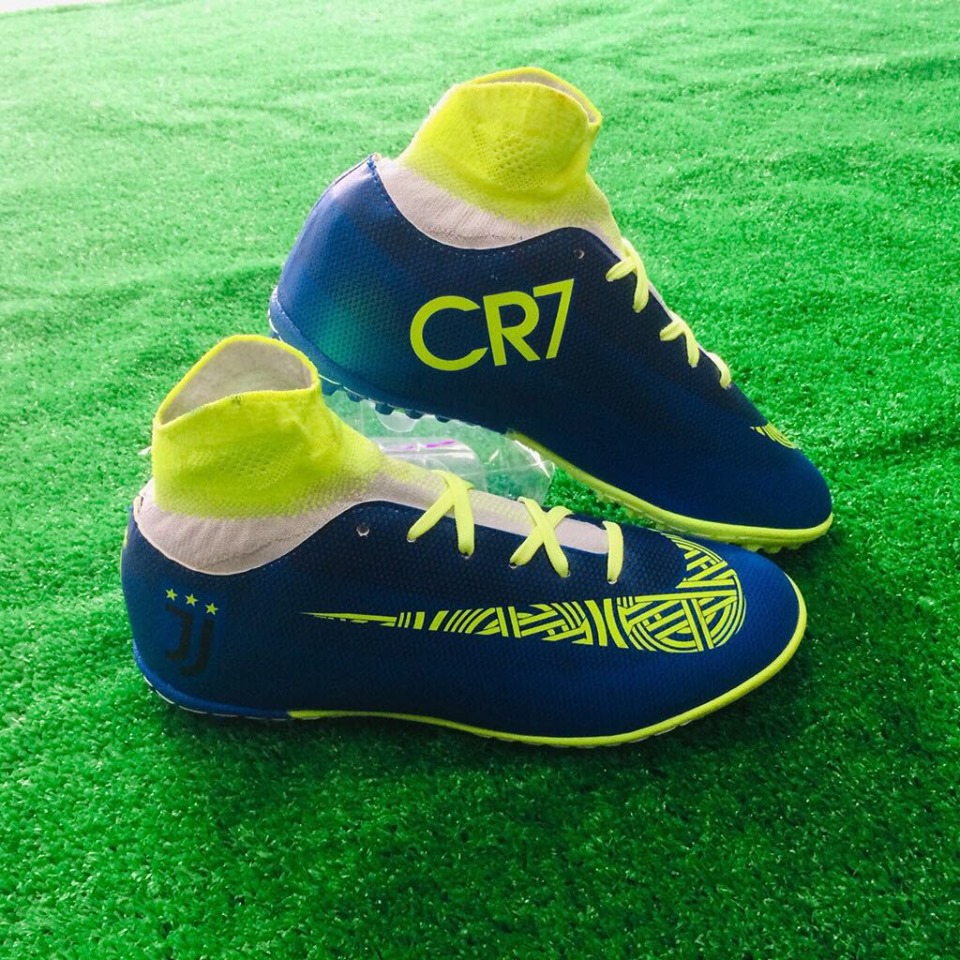 [HCM]Giày đá banh giày đá bóng cổ cao CR7  sân nhân tạo: Khâu full đế