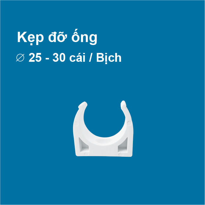 Kẹp đỡ ống điện ⌀25 - 30 cái / bịch