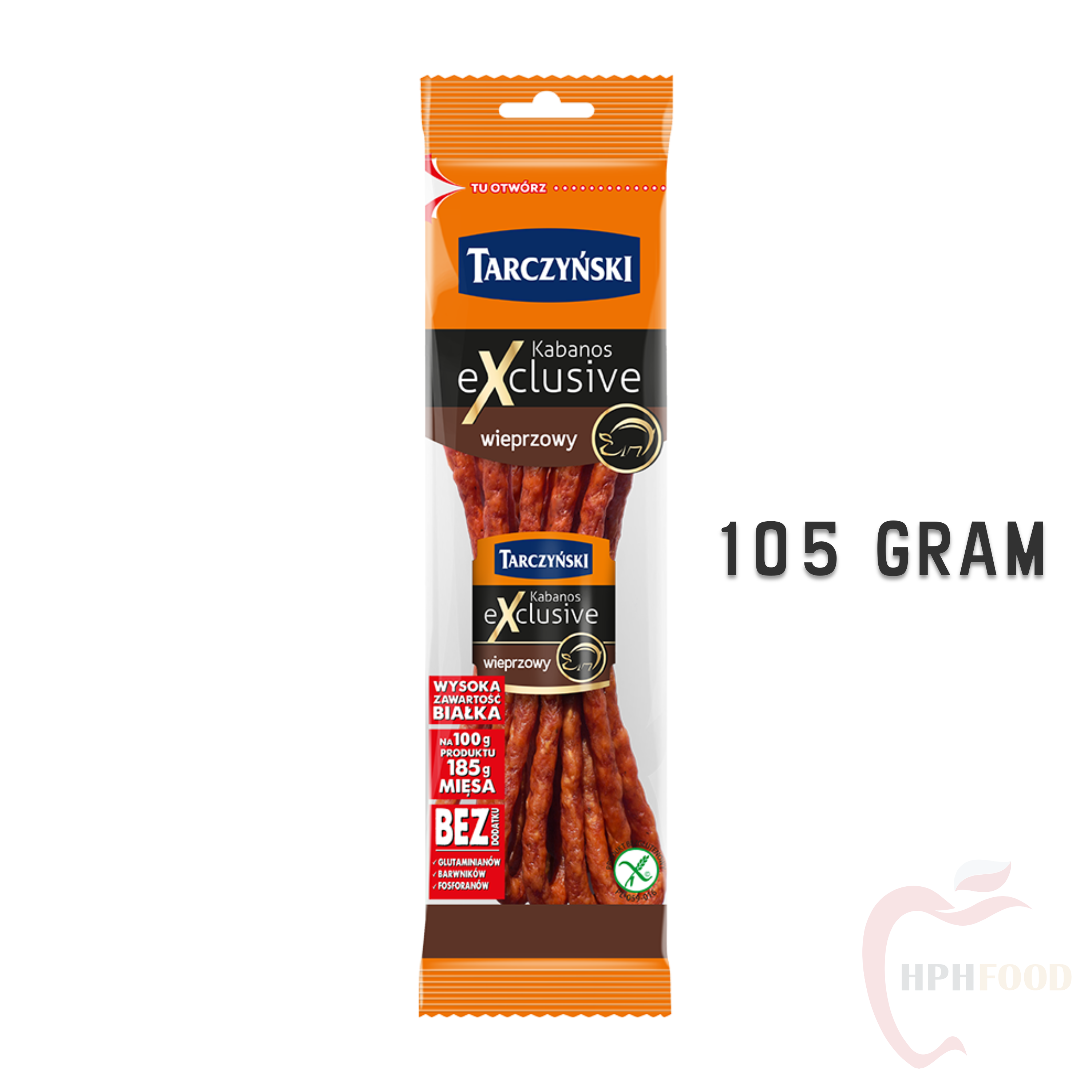 [HCM]Xúc Xích Hun Khói Thịt Heo Truyền Thống Kabanos Tarczyński 105 Gram