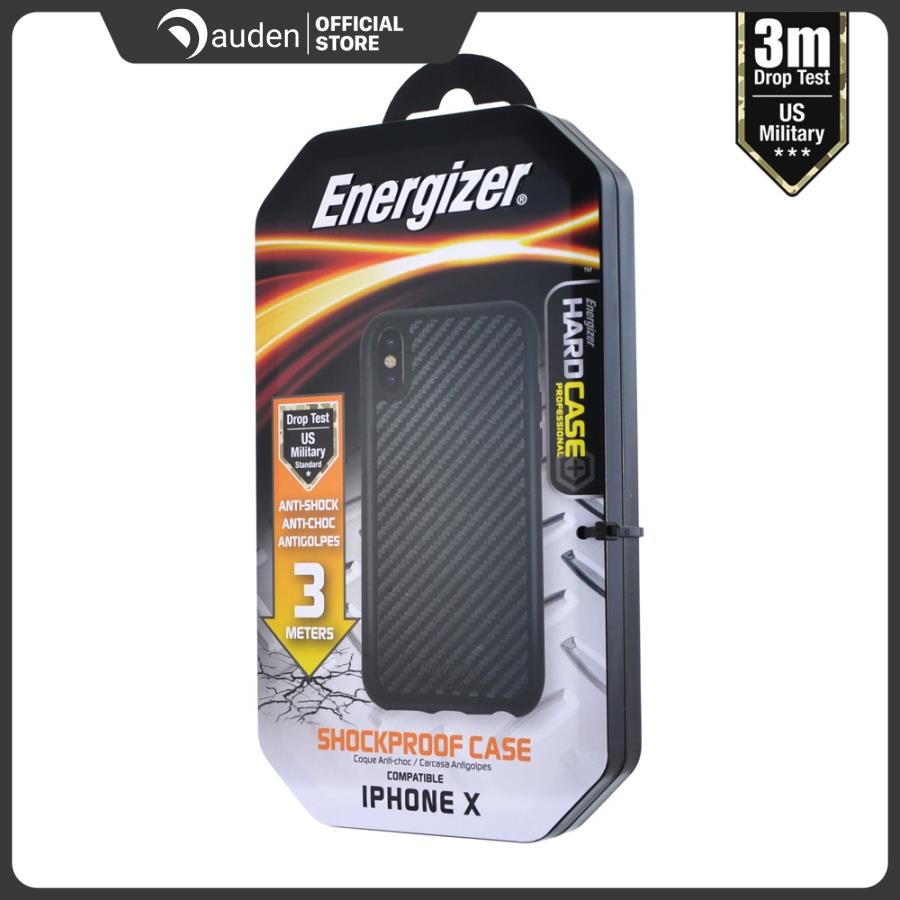 Ốp lưng carbon Energizer chống sốc 3m cho iPhone X - ENCOUL3MIP8CB