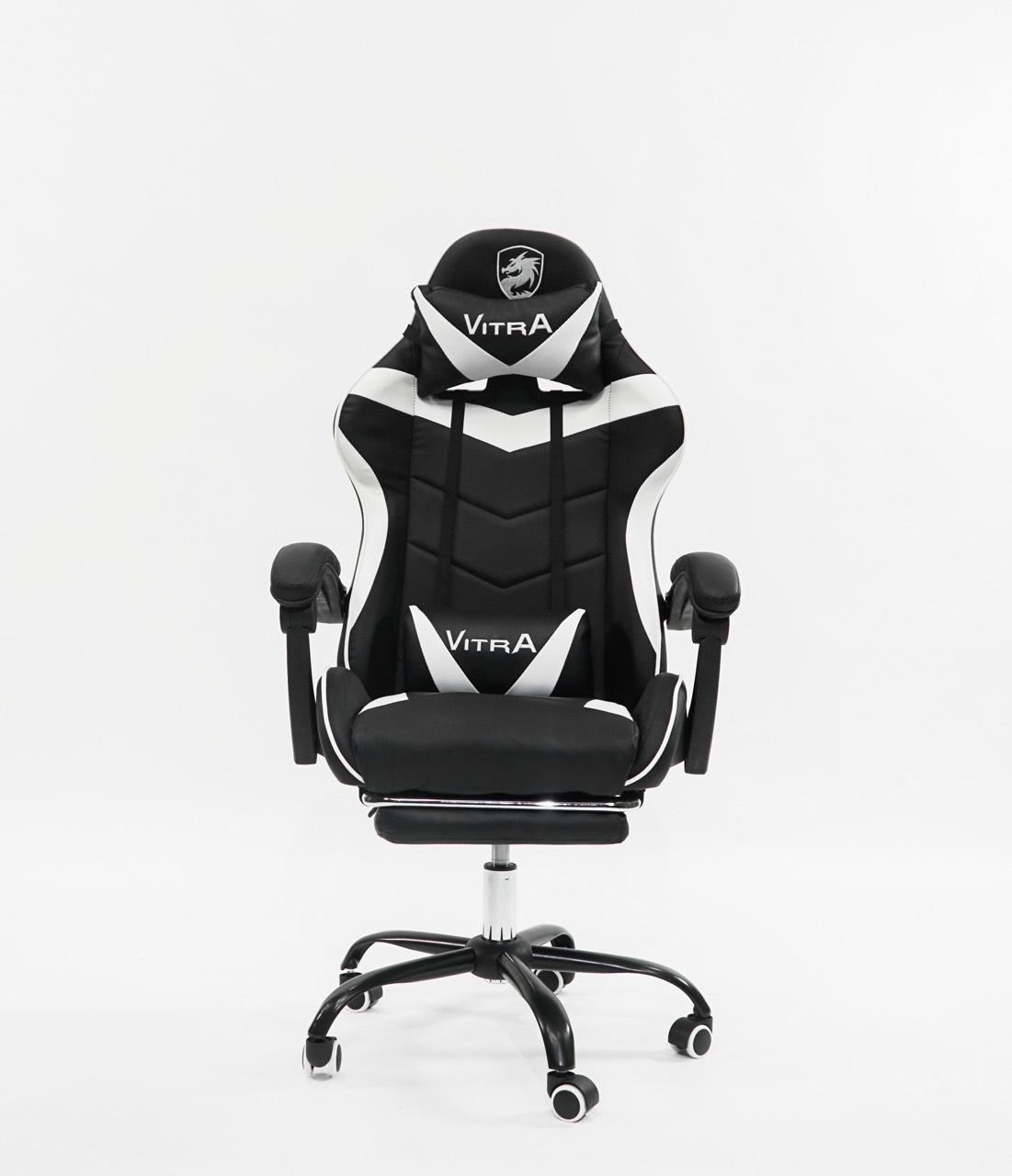 Ghế game cao cấp vitra xracing h55 đen-trắng