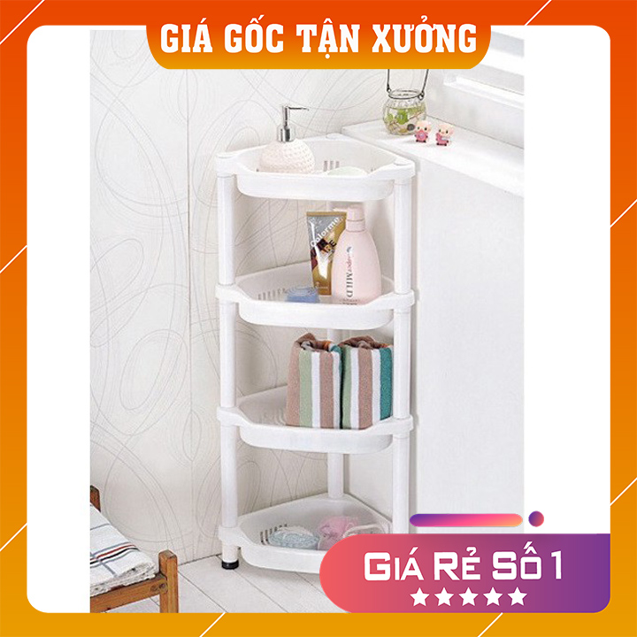 Kệ góc tường tam giác đa năng nhựa 4 tầng để trong nhà tắm tiện dụng đẹp thông minh tiết kiệm không gian Tashuan TS-7114. Chất liệu nhựa cứng bền an toàn dễ lắp đặt Hàng Việt Nam chất lượng cao - Nhà Của Bạn