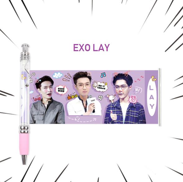 Bút viết kèm ảnh idol EXO Sehun, Lay
