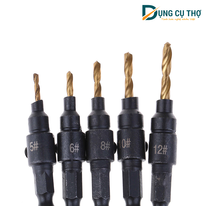 Bộ 5 mũi khoan 2 tầng bắt vít âm đầu